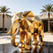 Sculpture collections organized by material including bronze, stone, stainless steel, and fiberglass.