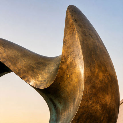 Close-up detail showing natural bronze patina surface texture