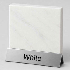 Guangxi White marble sample with subtle natural veining for custom sculptures