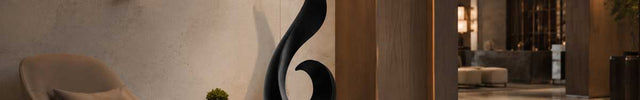 A professionally maintained sculpture integrated into an architectural space over time