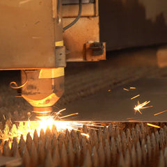 CNC cutting stainless steel components for sculpture structure formation